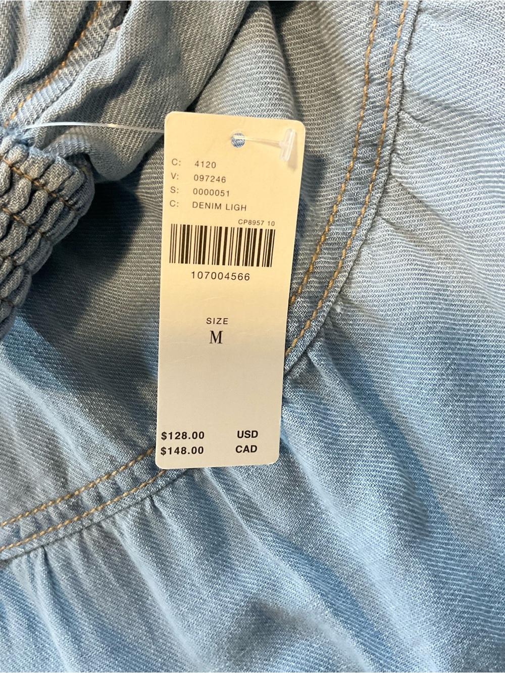 Anthropologie Pilcro Reese Smocked Light Blue Tiered Mini Skirt Size Medium NWT - Picture 11 of 15